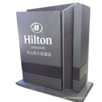 Pylon Signs Display Stand with LED Lightbox as Advertising Equipment